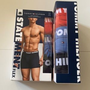 Tommy Hilfiger Statement Boxer Briefs (Red, Blue, Black)
